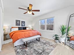 King bed master suite with Stearns & Foster Mattress and smart TV.  Located on the second level