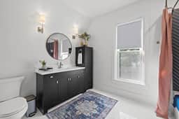 Bathroom off master bedroom.  All the essential included.  Second floor.
