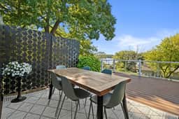 *Upper level patio is your perfect hangout spot and take in the lake views. Includes dining table and two lounge chairs w/beverage table.
*Lower level outdoor space reserved for other rental.
*Table moved indoors during cooler months for indoor use.